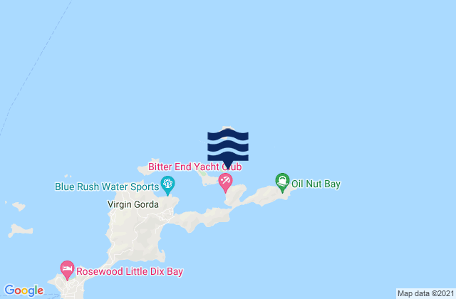 Mappa delle maree di Eustatia Island, British Virgin Islands