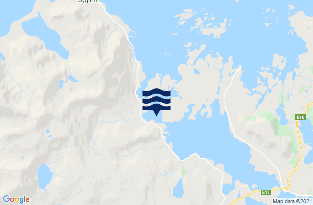 Mappa delle maree di Evjen, Norway