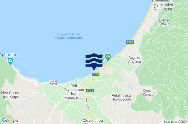 Mappa delle maree di Evrétou, Cyprus