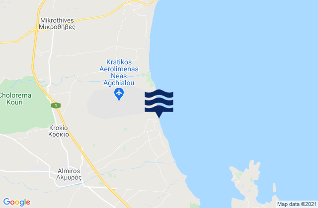 Mappa delle maree di Evxinoúpolis, Greece