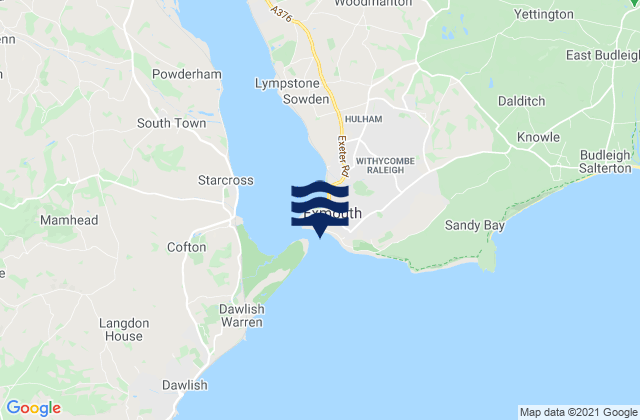Mappa delle maree di Exmouth Dock, United Kingdom
