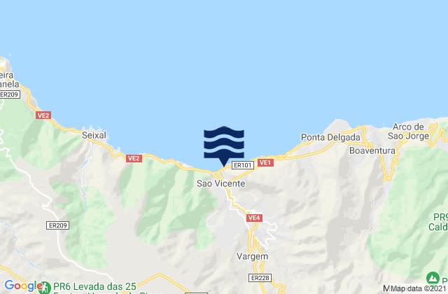 Mappa delle maree di Faja da Areia, Portugal