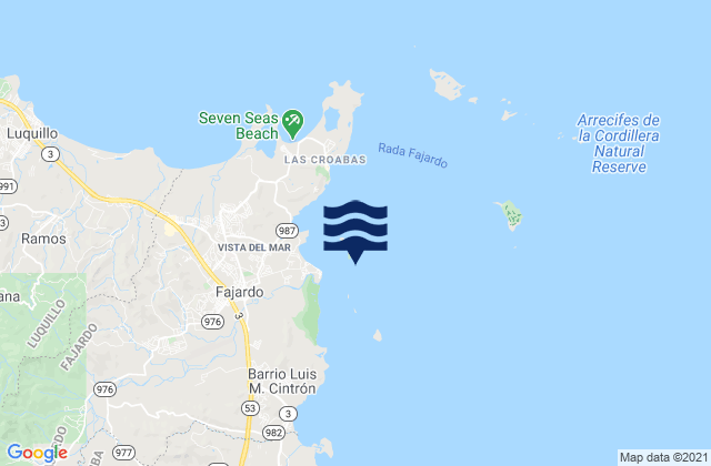 Mappa delle maree di Fajardo Harbor (channel), Puerto Rico