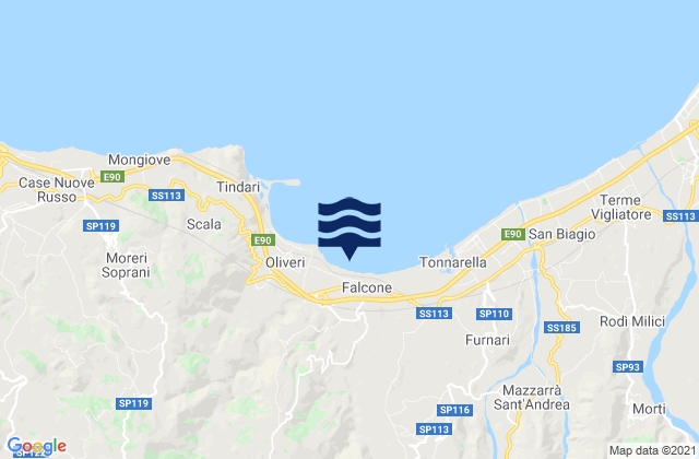Mappa delle maree di Falcone, Italy
