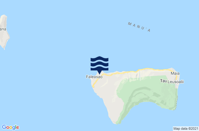 Mappa delle maree di Faleasao County, American Samoa