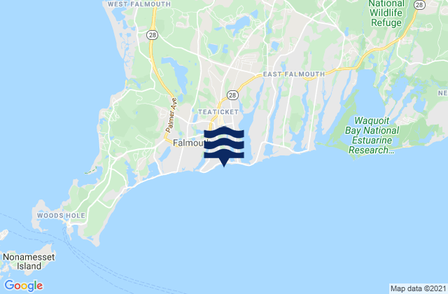 Mappa delle maree di Falmouth Heights, United States