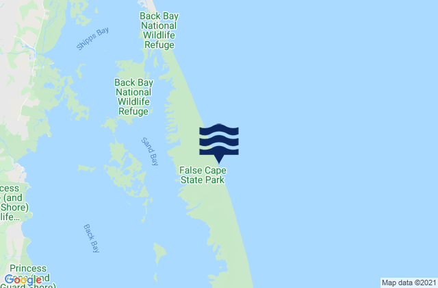 Mappa delle maree di False Cape, United States