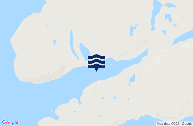 Mappa delle maree di False Strait, Canada