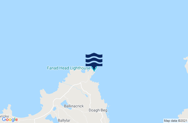 Mappa delle maree di Fanad Head, Ireland