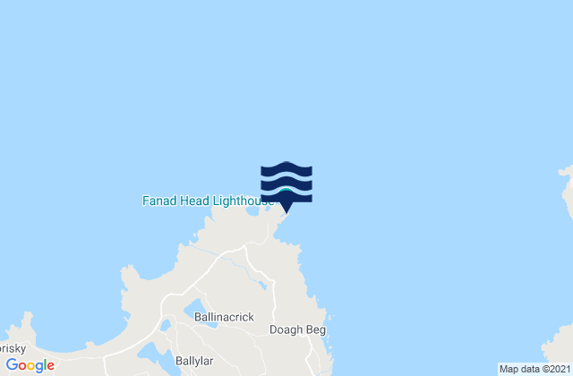 Mappa delle maree di Fanad Head Lighthouse, Ireland
