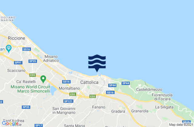 Mappa delle maree di Fanano, Italy