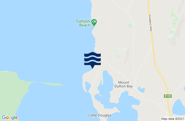 Mappa delle maree di Farm Beach, Australia