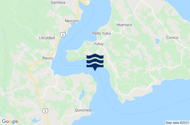 Mappa delle maree di Faro Puerto Castro, Chile