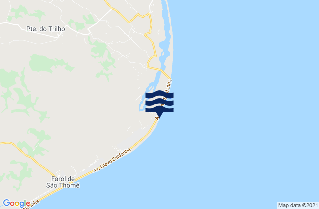 Mappa delle maree di Farol de Açu, Brazil