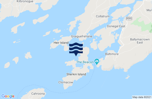 Mappa delle maree di Farranacoush, Ireland