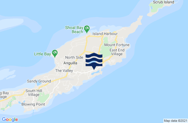 Mappa delle maree di Farrington, Anguilla