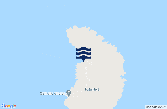 Mappa delle maree di Fatu-Hiva, French Polynesia