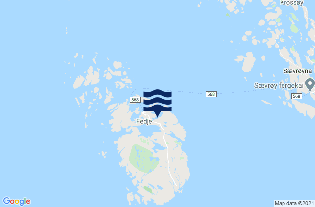 Mappa delle maree di Fedje, Norway