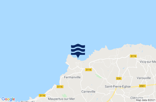 Mappa delle maree di Fermanville, France