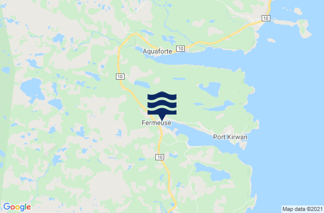 Mappa delle maree di Fermeuse, Canada