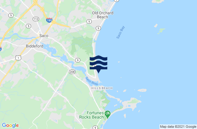 Mappa delle maree di Ferry Beach, United States