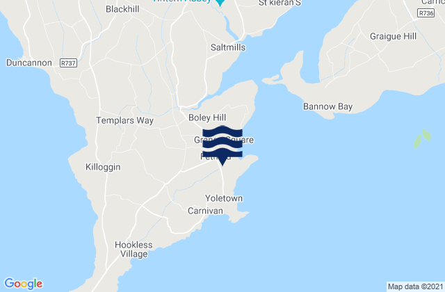Mappa delle maree di Fethard, Ireland