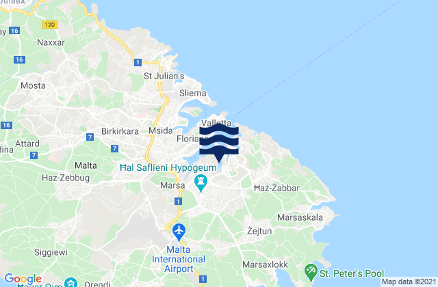 Mappa delle maree di Fgura, Malta