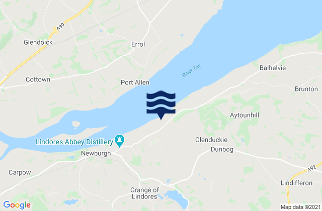 Mappa delle maree di Fife, United Kingdom
