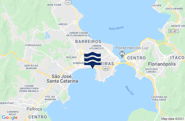 Mappa delle maree di Figuera, Brazil