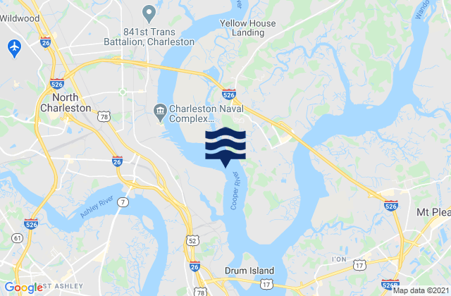 Mappa delle maree di Filbin Creek Reach Buoy 58, United States