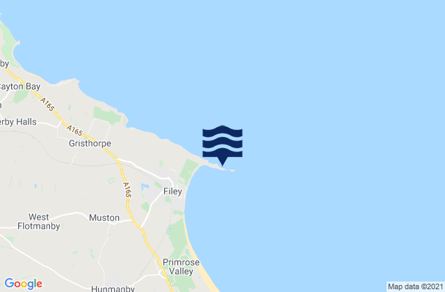 Mappa delle maree di Filey Bay, United Kingdom