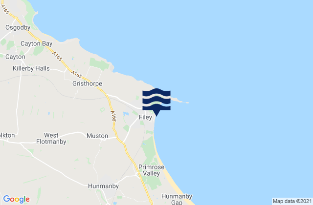Mappa delle maree di Filey, United Kingdom