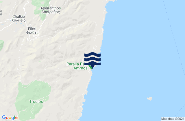 Mappa delle maree di Filótion, Greece