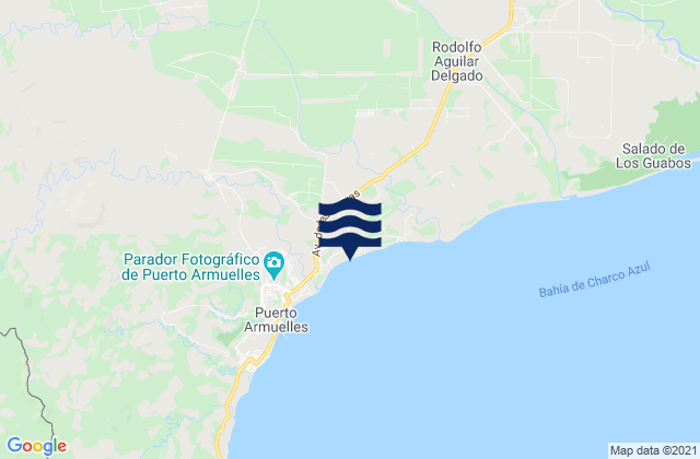 Mappa delle maree di Finca Blanco, Panama