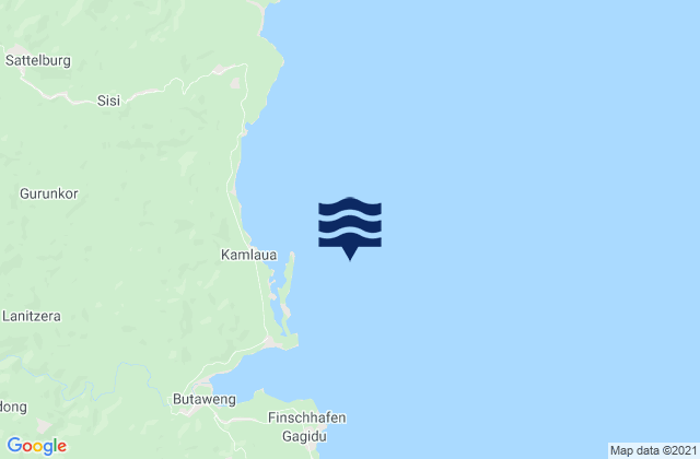 Mappa delle maree di Finsch Harbor, Papua New Guinea