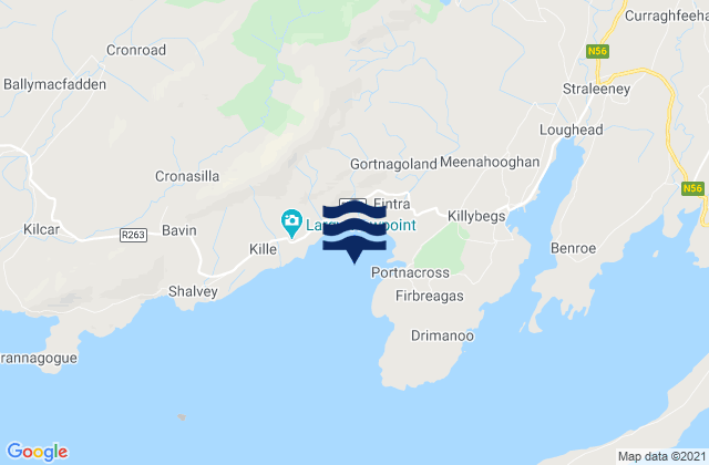 Mappa delle maree di Fintragh Bay, Ireland