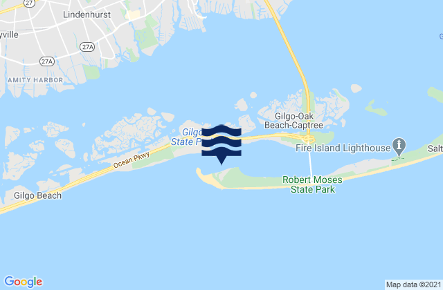 Mappa delle maree di Fire I. Inlet 0.5 mi. S of Oak Beach, United States