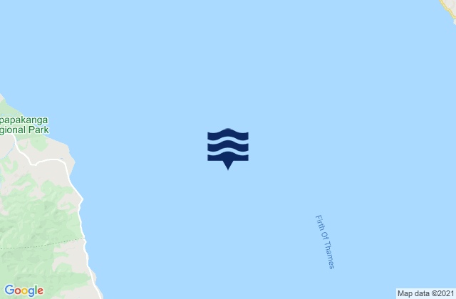 Mappa delle maree di Firth of Thames, New Zealand