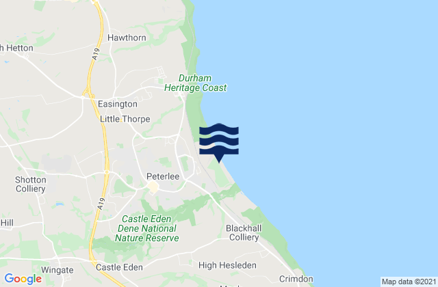 Mappa delle maree di Fishburn, United Kingdom
