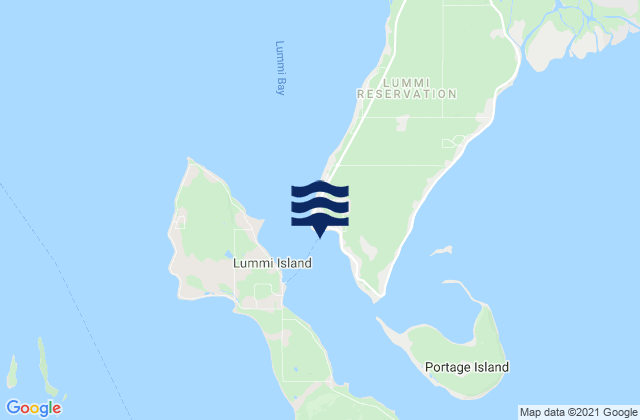 Mappa delle maree di Fishermans Cove (Gooseberry Point), United States