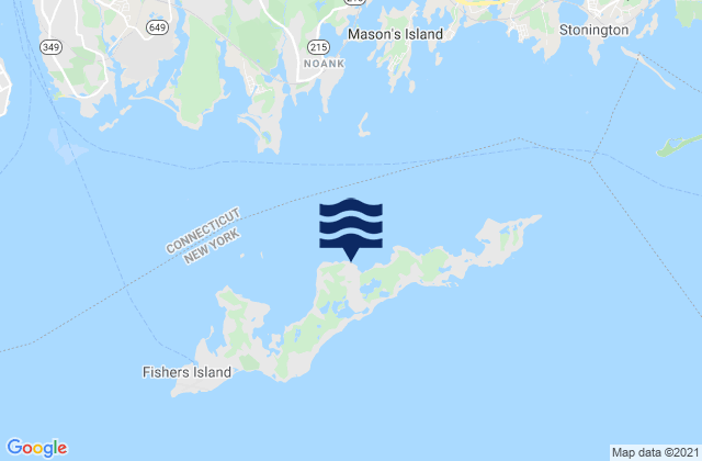 Mappa delle maree di Fishers Island, United States