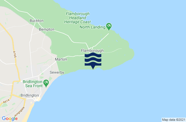 Mappa delle maree di Flamborough, United Kingdom
