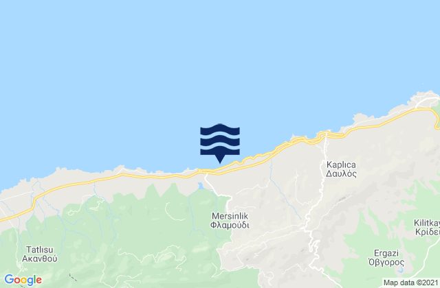 Mappa delle maree di Flamoúdi, Cyprus