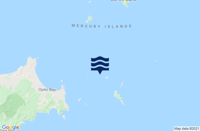 Mappa delle maree di Flat Island, New Zealand