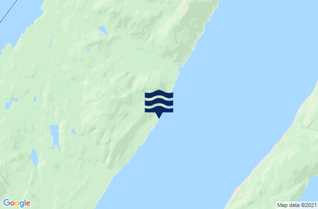Mappa delle maree di Flat Point, Canada