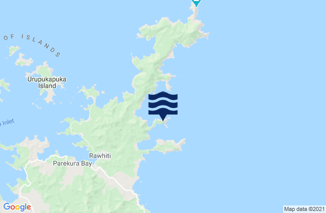 Mappa delle maree di Flat Rock, New Zealand