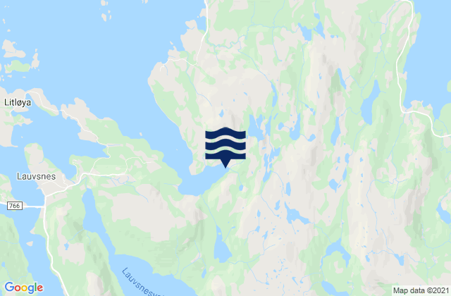 Mappa delle maree di Flatanger, Norway