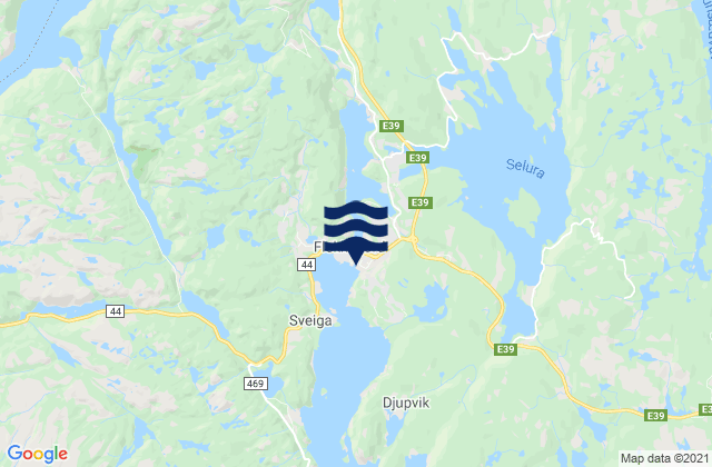Mappa delle maree di Flekkefjord, Norway