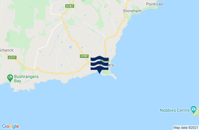 Mappa delle maree di Flinders Beach, Australia
