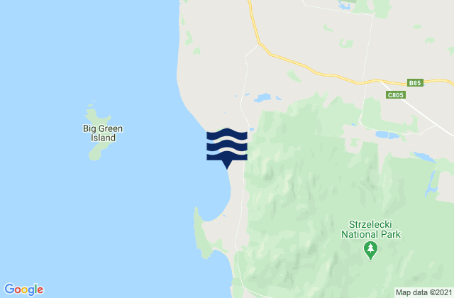 Mappa delle maree di Flinders Island - Trousers Point, Australia